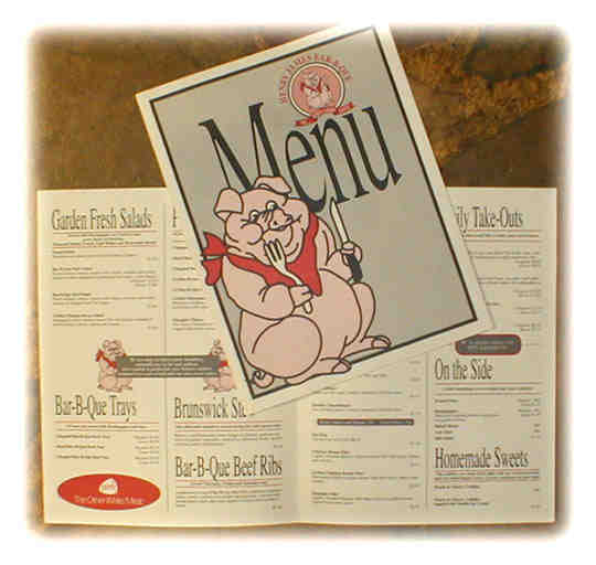 Henry James Bar-B-Que Menu
