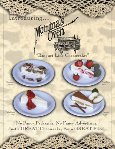Momma's Oven Promo Sheet (Front)